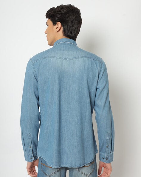 for Men Blue Aspesi Cotton Shirt in Light Blue Mens Shirts Aspesi Shirts Save 30% 
