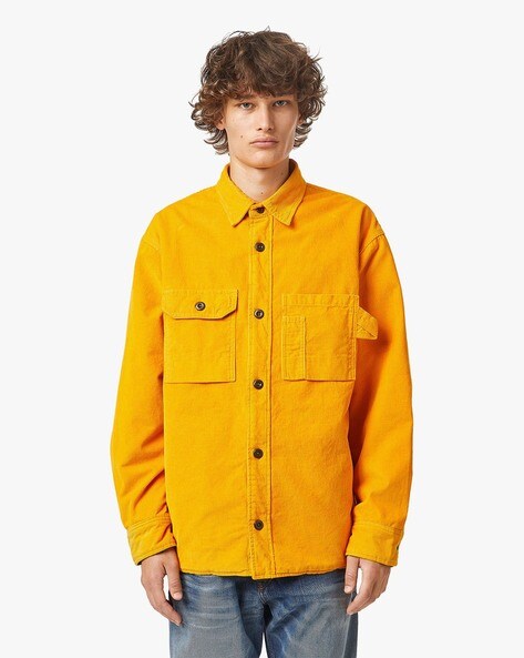 Mens on sale yellow overshirt