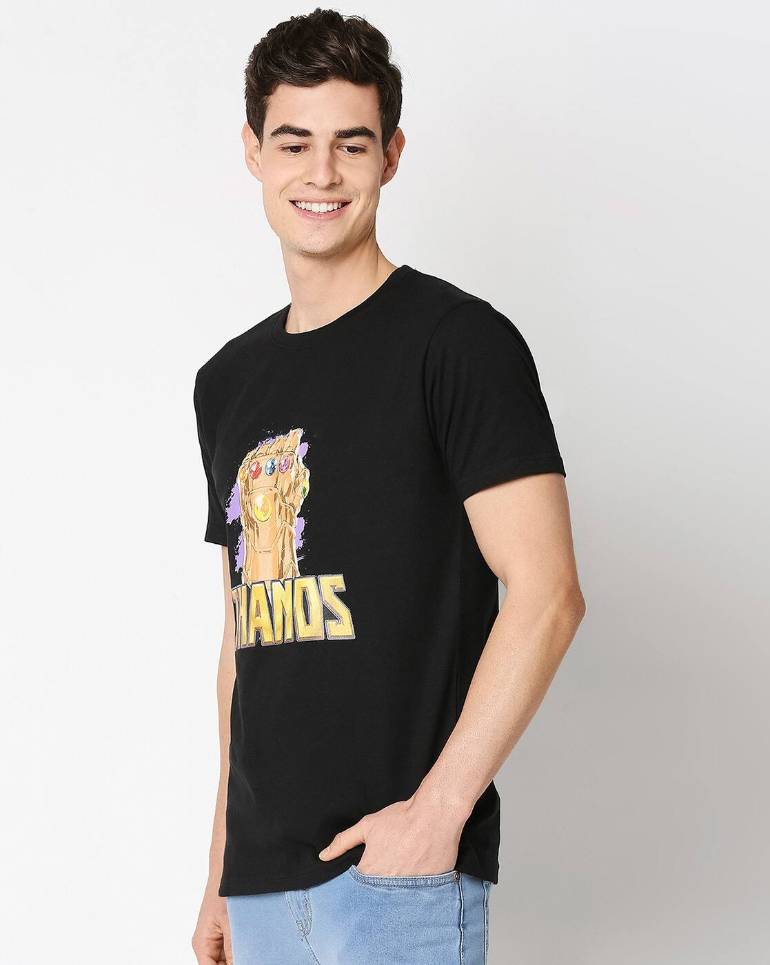 Buy Black Tshirts for Men by BEWAKOOF 