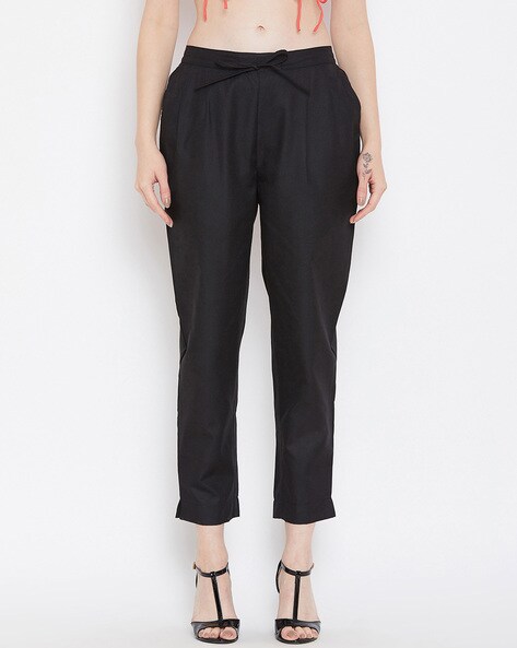 Buy Elleven Green Parallel Fit Trouser Pants online