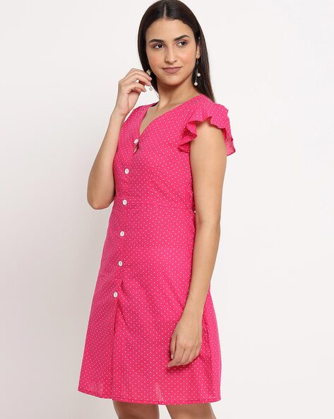 Louis Vuitton Pattern Print, Pink Animal Print Knee-Length Dress US6, FR38 | M