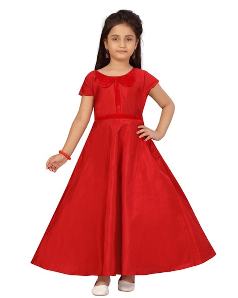 Red colour hot sale frock