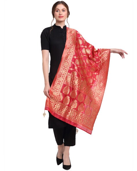 Indian Zari Embroidered  Stole Price in India