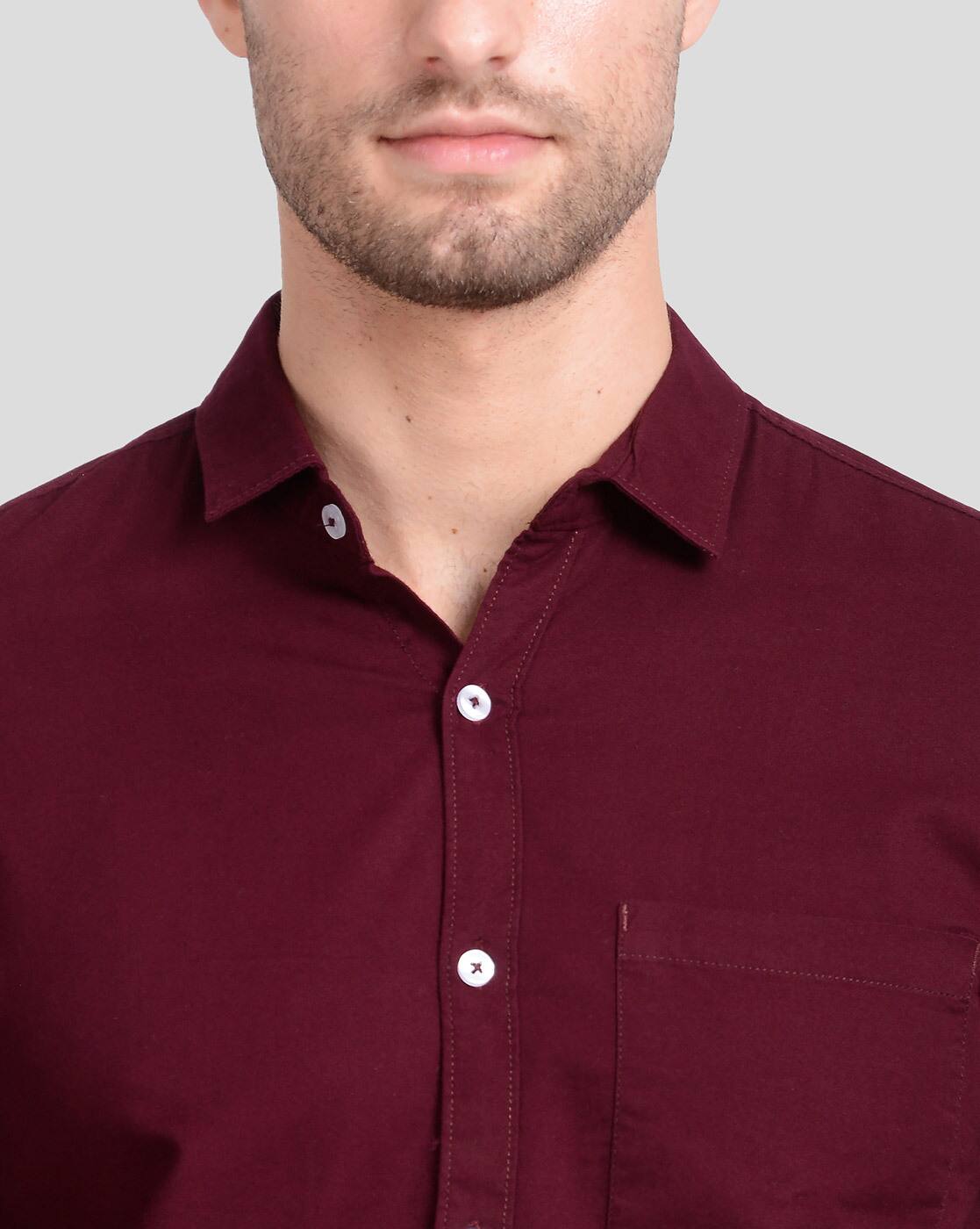 maroon color dress shirt