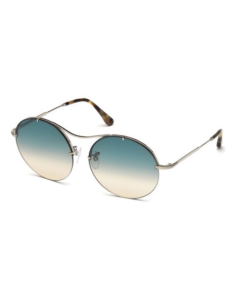 Buy Tom Ford Half Rim Oval Shaped Sunglasses | Silver Color Women | AJIO  LUXE