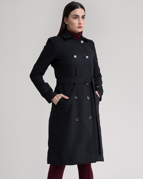 Buy Black Jackets & Coats for Women by Fable Street Online | Ajio.com