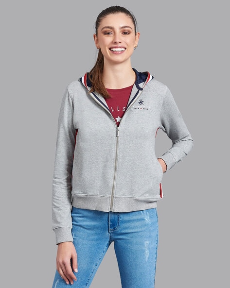 Buy Grey Sweatshirt & Hoodies for Women by Beverly Hills Polo Club Online |  