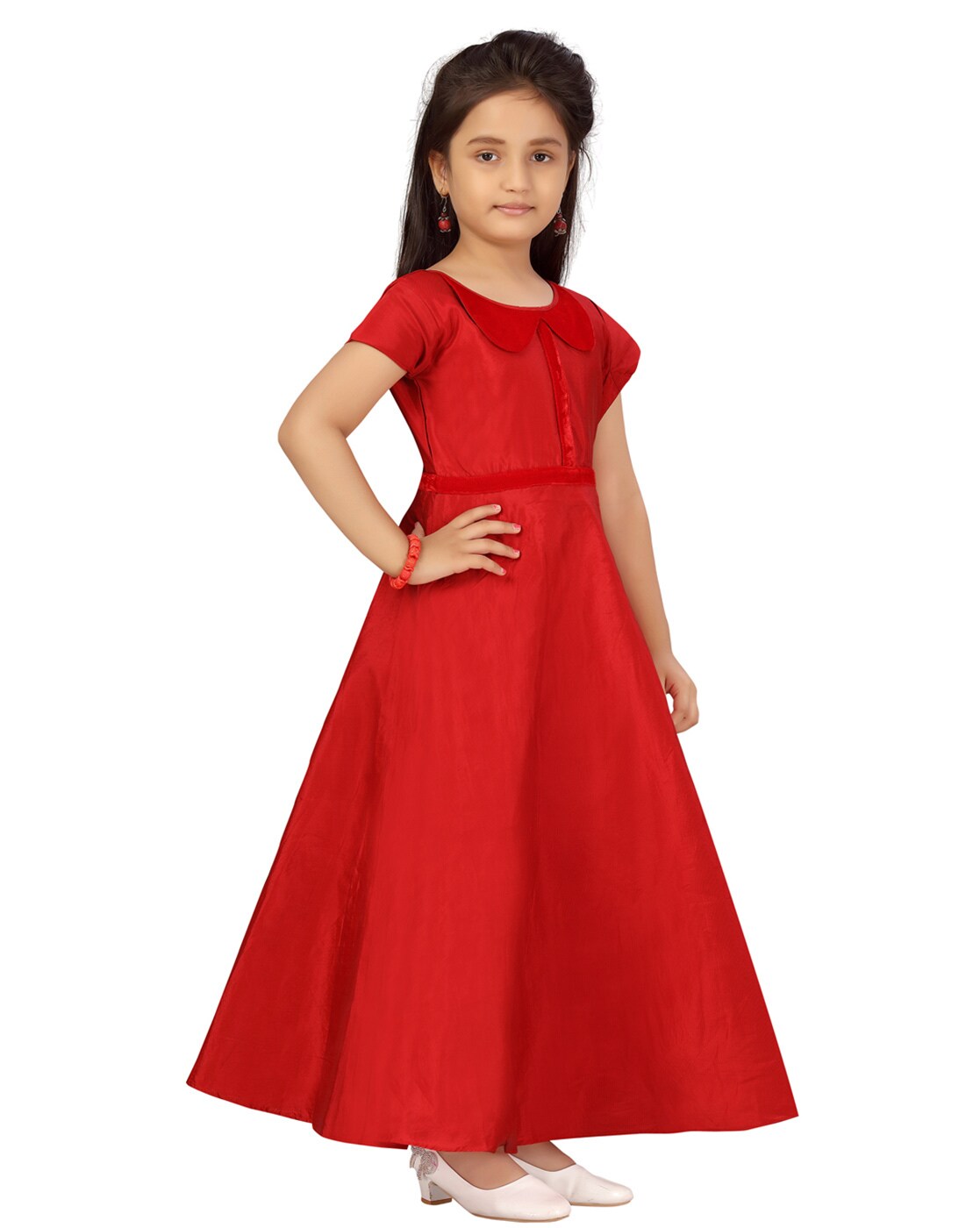 Honey Couture CHRISTINA Red Off Shoulder Glitter Shimmer Formal Dress
