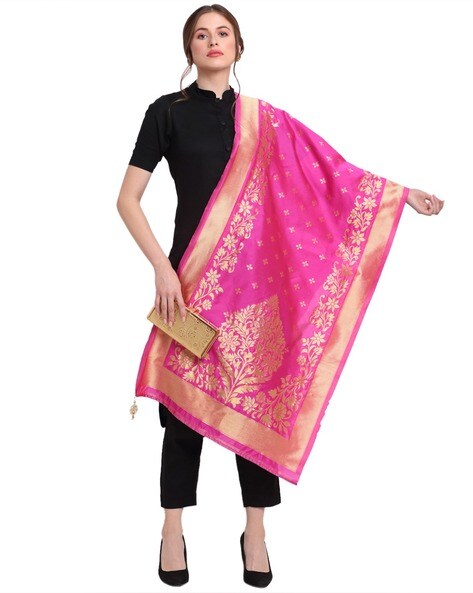 Indian Zari Embroidered  Stole Price in India