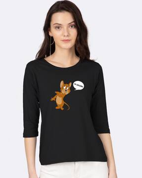 Buy Black Tshirts for Women by BEWAKOOF 