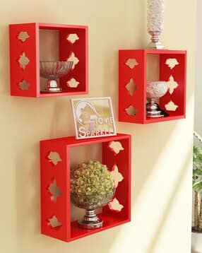 Pack of 3 Wooden Wall Shelves-image-27