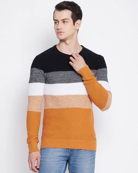 Buy Mustard Sweaters u0026 Cardigans for Men by OCTAVE Online | Ajio.com