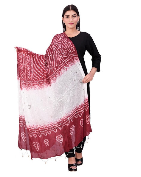 Embellished Bandhani Dupatta Price in India