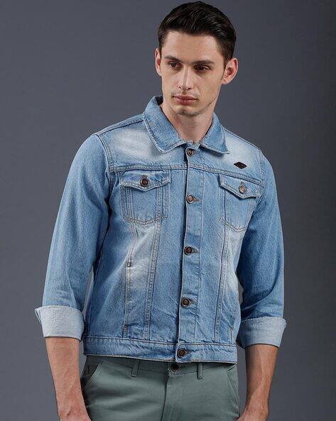 slim fit trucker jacket