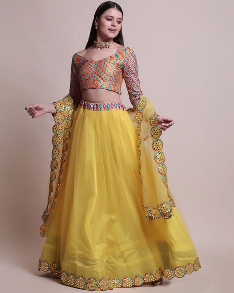 yellow choli design