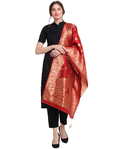 Indian Zari Embroidered  Stole Price in India