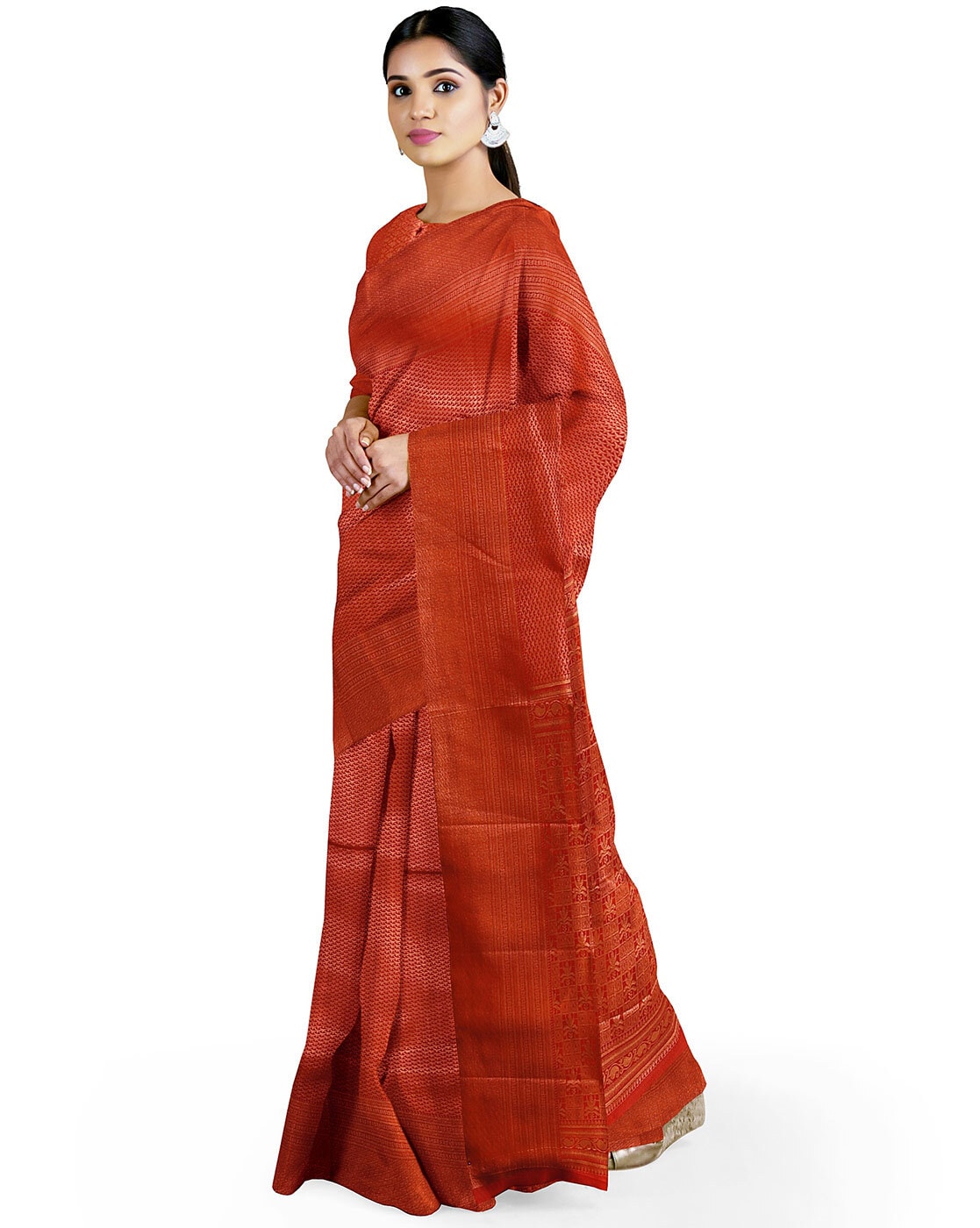 Buy Red Sarees for Women by POTHYS Online | Ajio.com