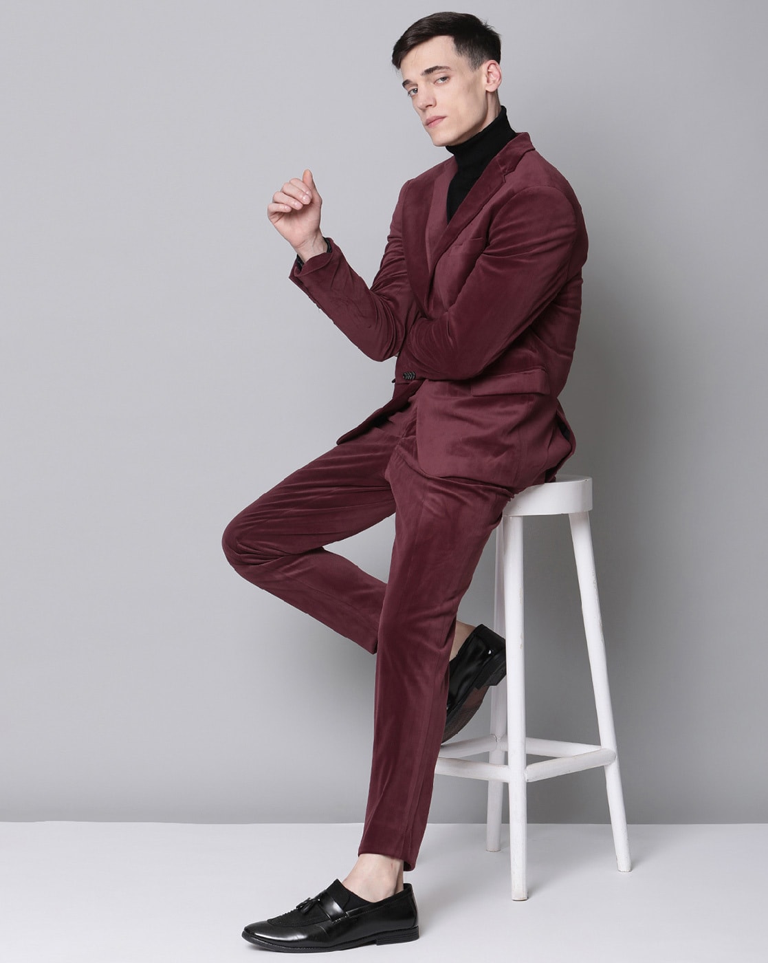 Burgundy Skinny Fit Suit Three Piece Set - High End- Slim Fit - Separates -  Wedding - Prom | Perfect Tux