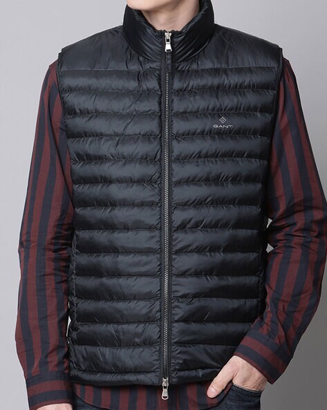 Quilted Zip-Front Bomber Jacket