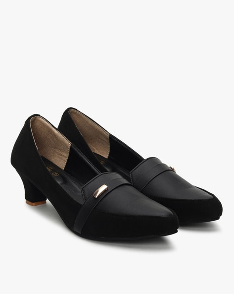 Black cone hotsell heel shoes