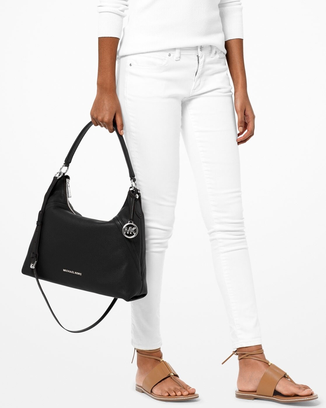 Buy Michael Kors Aria Shoulder Bag | Black Color Women | AJIO LUXE