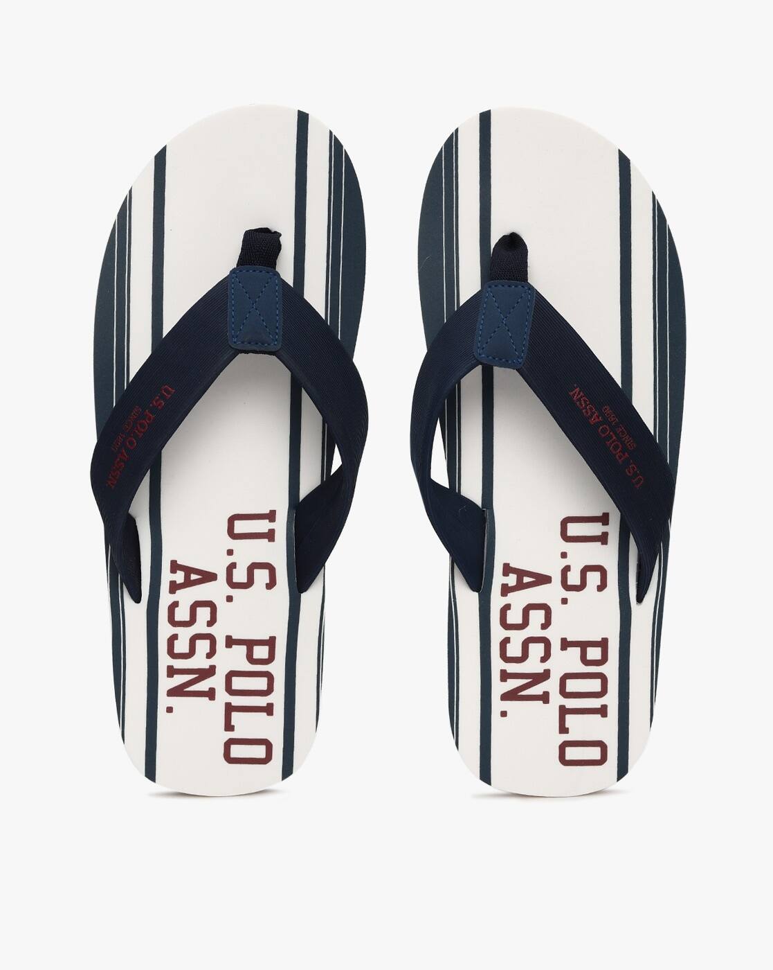 white polo flip flops