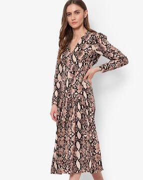 elfrida snake print dress