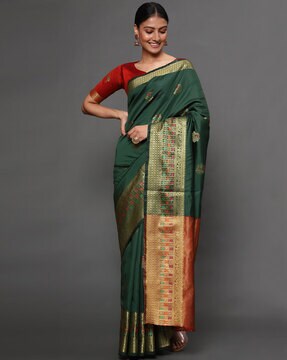 Buy Green Sarees for Women by HAVIDA SAREES Online | Ajio.com