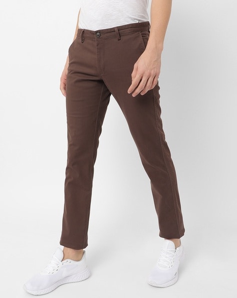 Buy Chocolate Brown Trousers & Pants for Men by OVS Online | Ajio.com