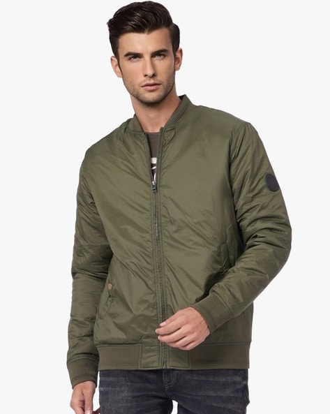 jack jones green bomber jacket