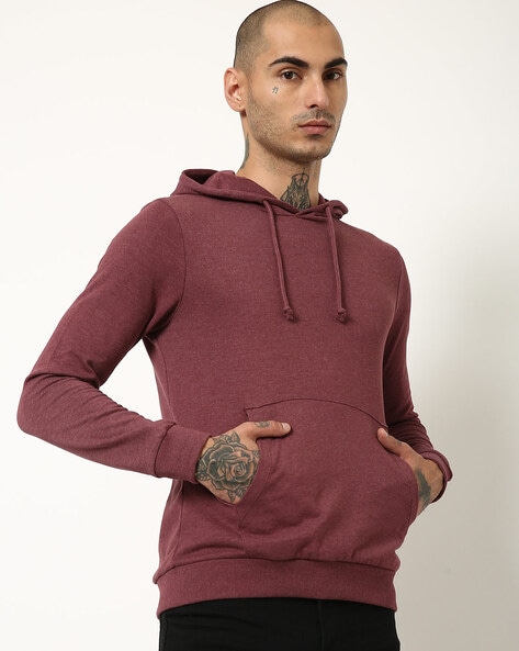 Heathered Hoodie with Kangaroo Pockets