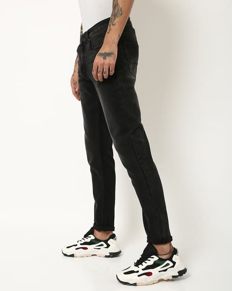 Slim Fit Topman Mens Black Jeans Lightly Washed Slim Fit Jeans