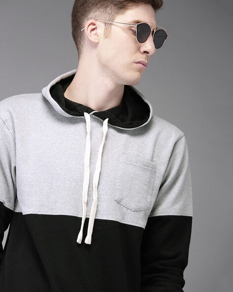 Buy Black & grey Sweatshirt & Hoodies for Men by Campus Sutra Online