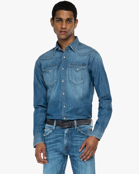 Buy Denim Blue Shirts for Men by GAP Online  Ajiocom