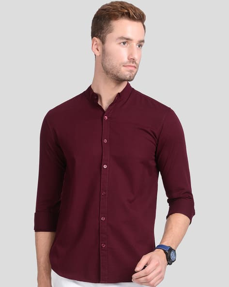 Maroon Shirts for Men by PAUL STREET 
