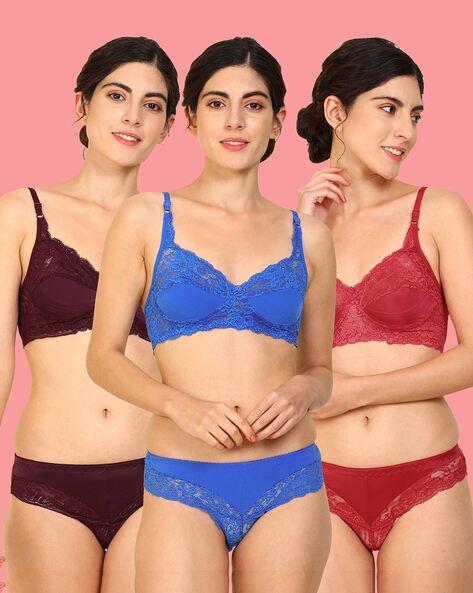 Bra & Panty Set with Indian Pattern