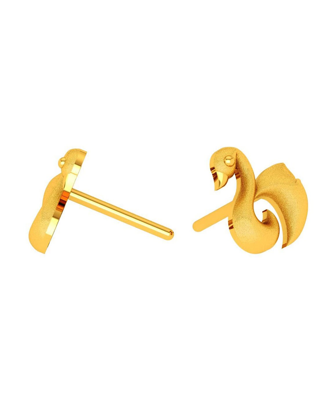 P.C. Chandra Jewellers Yellow Gold Duck 14KT (585) Stud Earrings For womens  : Amazon.in: Fashion