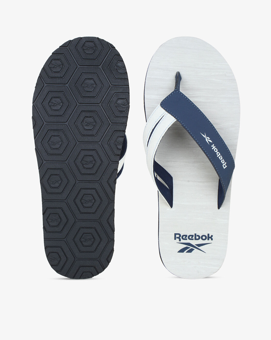 Reebok white best sale flip flops