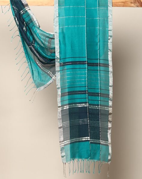 Chanderi Dupatta with Fringed Edges Price in India