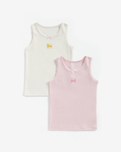 Buy White & Pink Camisoles & Slips for Girls by Mothercare Online