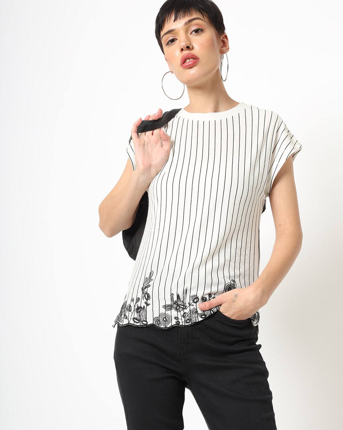 Buy White Tops for Women by Deal Jeans 
