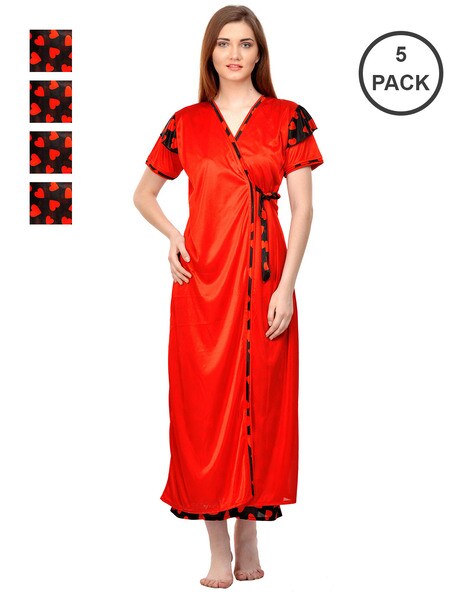 Buy Red Nightshirts&Nighties for Women by PHALIN Online