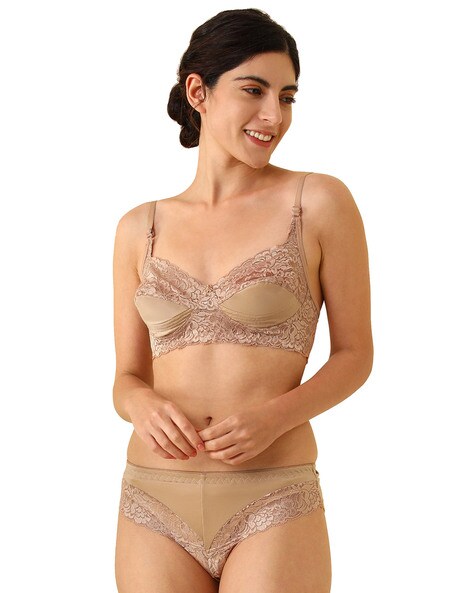 Buy online Brown Net Bikini Panty from lingerie for Women by