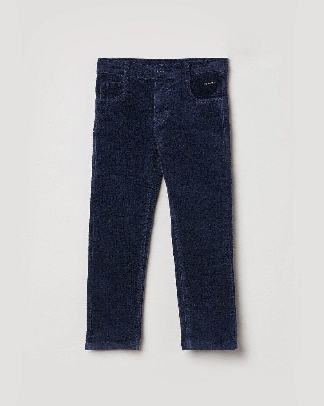 Regular Corduroy Trousers, Navy – Goods