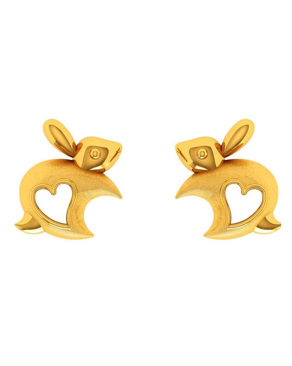 Gold clearance rabbit earrings