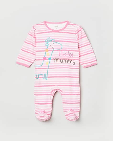 Typographic Print Round-Neck Rompers