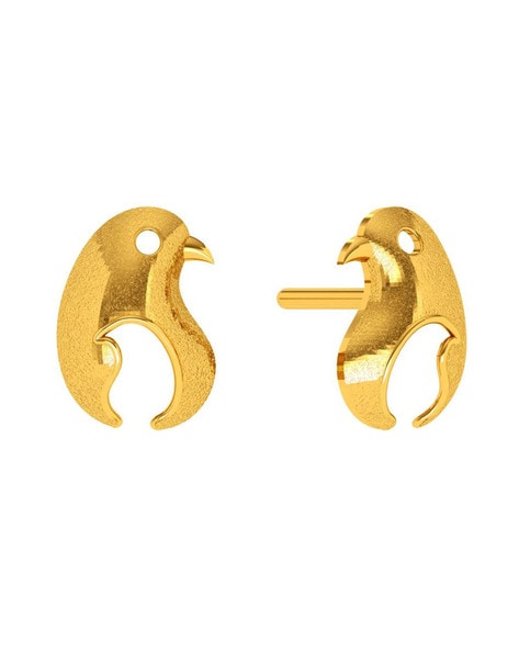 Stud Earrings with 9 Carat Gold Dolphin - Milor