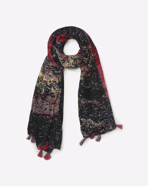 Printed Scarf with Tasselled Edges Price in India