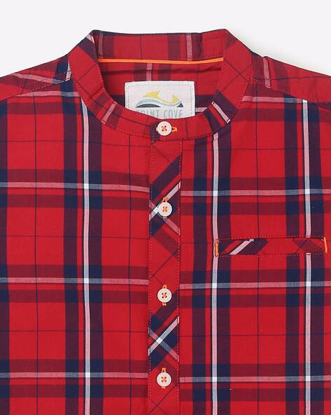 Checked Shirt with Welt Pocket view 3