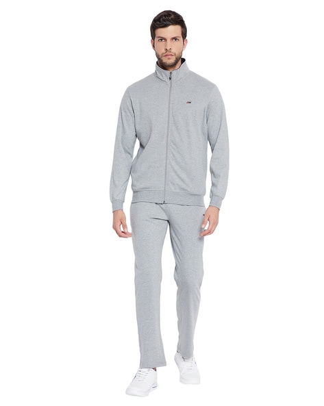 Mens grey cheap lacoste tracksuit